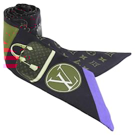 Louis Vuitton-Louis Vuitton Silk Bandeau Scarf-Black