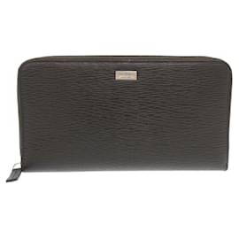 Salvatore Ferragamo-Salvatore Ferragamo Brown Leather Long Wallet-Brown