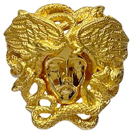 Versace-VERSACE Medusa Men's Gold Metal Ring-Other