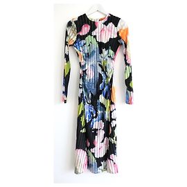Autre Marque Robe en velours dévoré à rayures florales Blackley de Stine Goya Multicolore