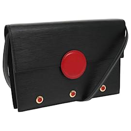 Louis Vuitton-LOUIS VUITTON Epi Hublot Shoulder Bag Black Red M52557 LV Auth ep6141-Black,Red