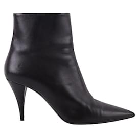 Saint Laurent-Leather boots-Black