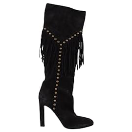 Saint Laurent-Leather boots-Black