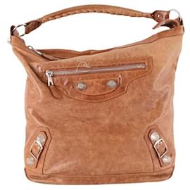Balenciaga-Shoulder bag in leather-Brown