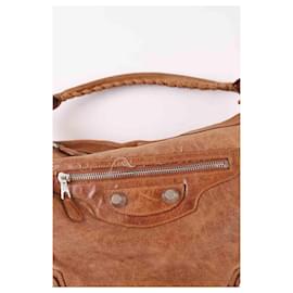 Balenciaga-Shoulder bag in leather-Brown