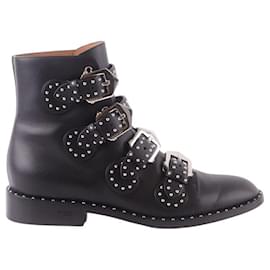 Givenchy-Lace-up leather boots-Black