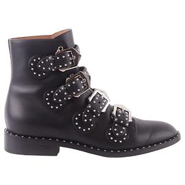 Givenchy Botas de couro com cadarços Preto