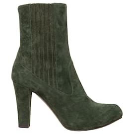 Autre Marque-Fratelli Rossetti Suede Ankle Boots-Green