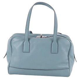 Max Mara Borsa da bowling in pelle Blu