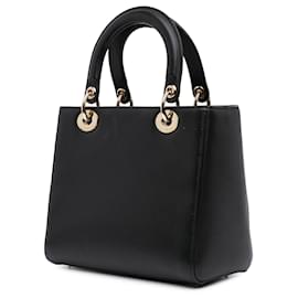 Dior-Black Dior Niki De Saint Phalle Medium Calfskin Heart Supple Lady Dior Satchel-Black