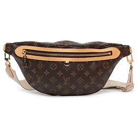 Sac banane ceinture Louis Vuitton Monogram marron à taille haute Marron