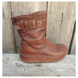 Autre Marque-Ankle Boots-Light brown