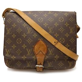 Louis Vuitton-Louis Vuitton Monogram Cartouchiere Shoulder Bag M51252-Brown