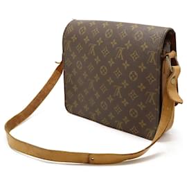 Louis Vuitton-Louis Vuitton Monogram Cartouchiere Shoulder Bag M51252-Brown