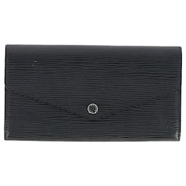 Louis Vuitton- Louis Vuitton Sarah Long Wallet in Black Epi Leather-Black