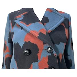 Gucci- Gucci Camouflage Double-Breasted Peacoat in Multicolor Wool-Multiple colors
