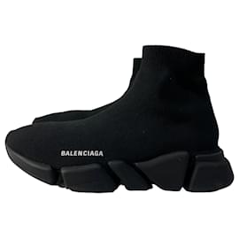 Balenciaga-Balenciaga Speed Sneakers in Black Polyester-Black