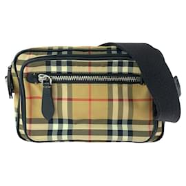 Burberry-Burberry Nylon Shoulder Bag Crossbody-Brown
