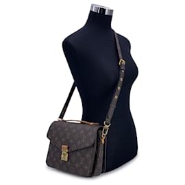 Louis Vuitton-Monogram Canvas Pochette Metis Handbag Shoulder Bag-Brown