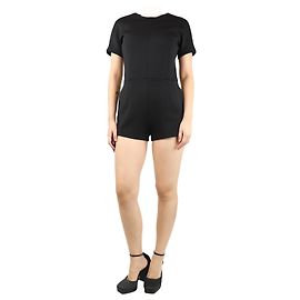 Autre Marque Black short-sleeved scuba playsuit - size S Black