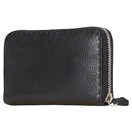 Fendi-Portefeuille long en cuir Fendi Selleria 7M0210-Noir