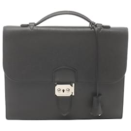 Hermès-Hermes Sac a Depeche 27 Business Bag Black-Black