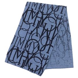 Sciarpa in lana acrilica con logo Jimmy Choo a gradiente Blu