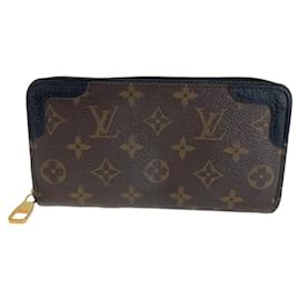 Louis Vuitton-Louis Vuitton Zippy Wallet Retiro Brown Black-Brown