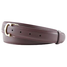 Cartier-Cinto de couro banhado a ouro Cartier-Marrom