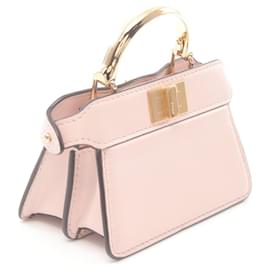 Fendi-Fendi Peekaboo ISeeU Small Micro Leather Handbag-Pink