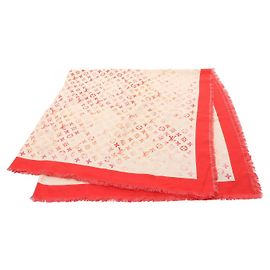 Sciarpa in seta e lana Louis Vuitton Sunrise Aquarelle M79848 Rosso