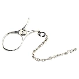 Hermès-Hermes Metal Glove Holder Clip-Silvery,Metallic