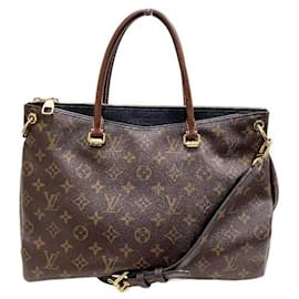 Louis Vuitton-Louis Vuitton Monogram Pallas Tote Bag M41064-Black