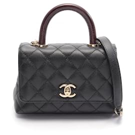 Chanel-Chanel Coco Handle XXS Top Handle Bag Exotic Leather-Black