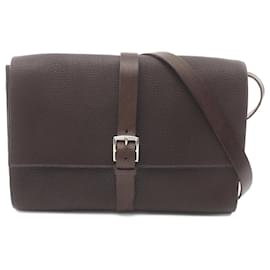 Hermès-Hermes Etriviere Togo Shoulder Bag Brown-Brown