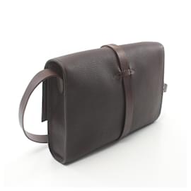Hermès-Hermes Etriviere Togo Shoulder Bag Brown-Brown