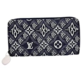 Louis Vuitton-Louis Vuitton Jacquard Canvas Zippy Wallet M80212-Blue