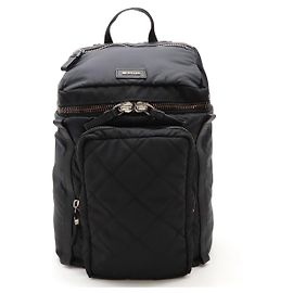 Moncler Nylon Leather Backpack Black Black