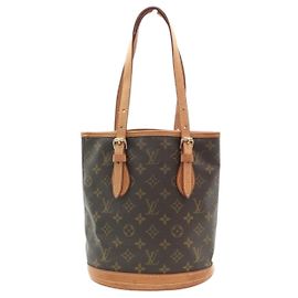 Louis Vuitton Bucket PM Monogram Marron Toile Marron foncé Monogramme