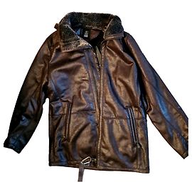 Bugatti Jacke dunkelbraun mit Fellfutter Größe 50 Dunkelbraun