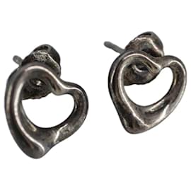 Autre Marque-TIFFANY&Co. Open heart Earring Ag925 Silver Auth ar12751-Silvery