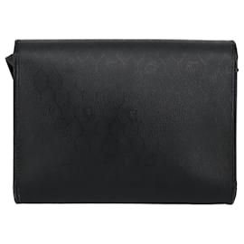 Christian Dior-Christian Dior Honeycomb Canvas Shoulder Bag PVC Leather Black Gold Auth bs19282-Black,Golden