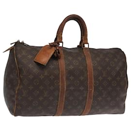 Louis Vuitton-LOUIS VUITTON Monogram Keepall 45 Boston Bag M41428 LV Auth 97962-Monogram