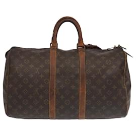 Louis Vuitton-LOUIS VUITTON Monogram Keepall 45 Boston Bag M41428 LV Auth 97962-Monogram