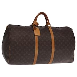 Louis Vuitton-LOUIS VUITTON Monogram Keepall 60 Boston Bag M41422 LV Auth 97280-Monogram