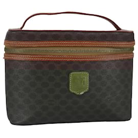 Céline-CELINE Macadam Canvas Hand Bag PVC Leather Brown Auth ar12788-Brown