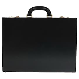 Gucci-GUCCI Business Bag Leather Black Auth 93060-Black