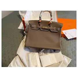 Hermès-Birkin 35 Togo Etoupe-Brown