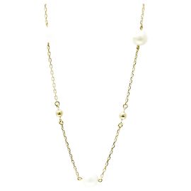 Collier de perles de la station Mikimoto Doré