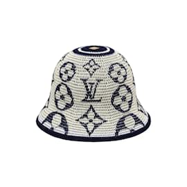 Louis Vuitton-LOUIS VUITTON Women's Hat Summer Breath Unisex Beige M7172M NEW-Eggshell